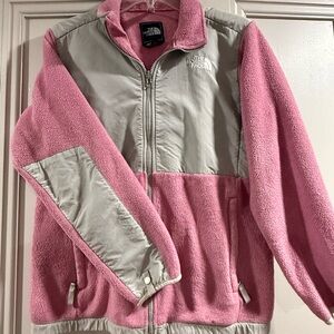 The North Face Pink and Gray Fleece Jacket